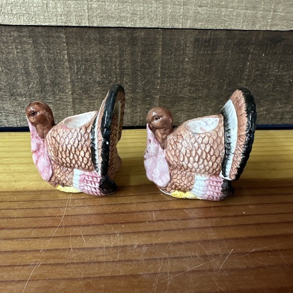 Vintage Ceramic Turkey Candle Holder Set of 2 - Thanksgiving - Picture 5 of 5